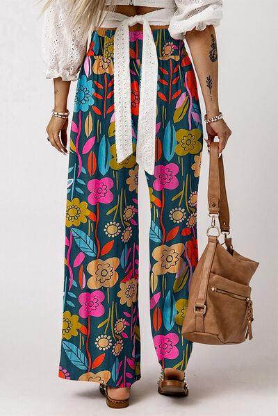 Printed High Waist Wide Leg Pants for Women Fashion