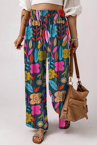 Printed High Waist Wide Leg Pants for Women Fashion
