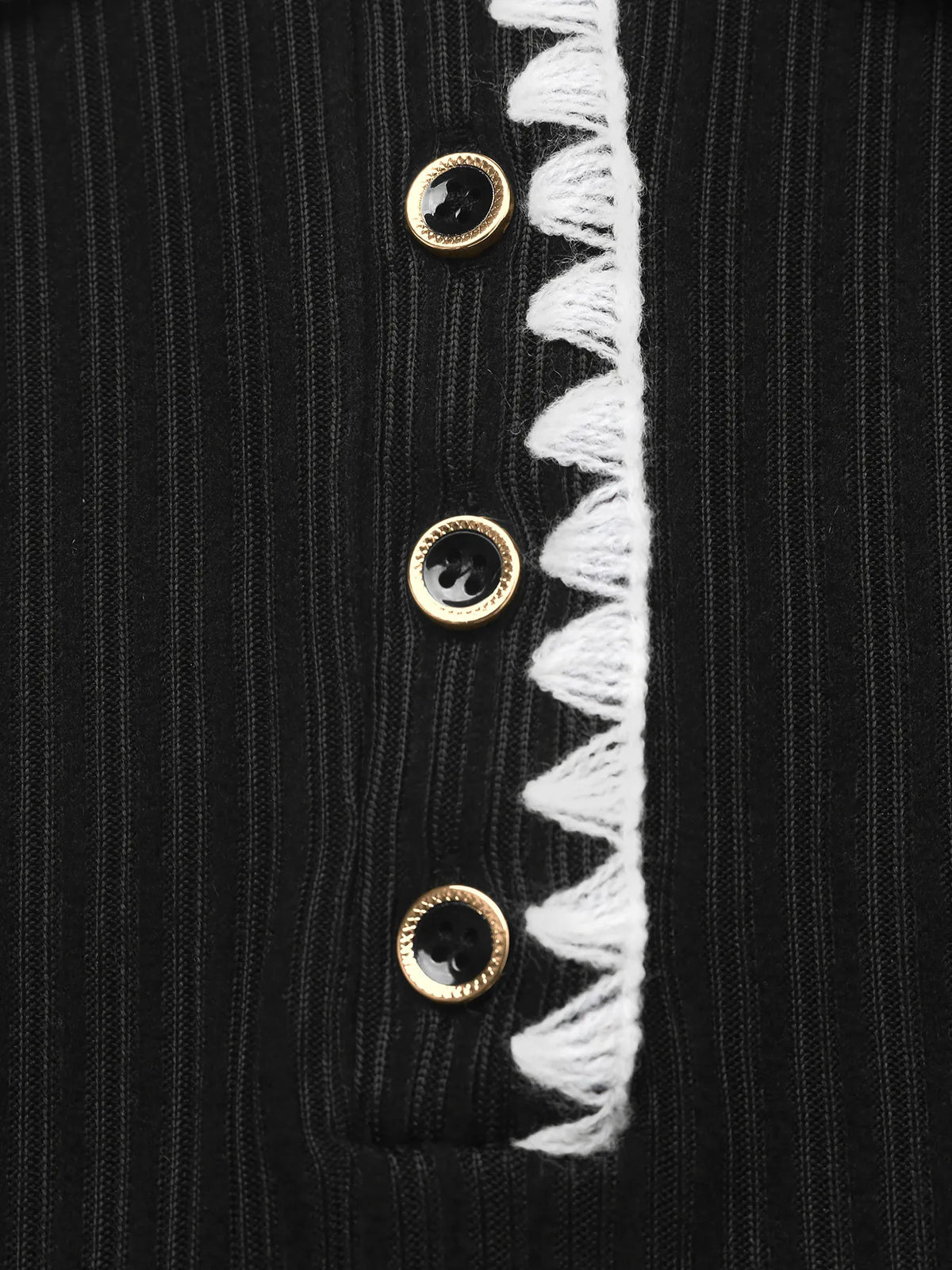 Contrast Trim Texture Long Sleeve Sweater Dress