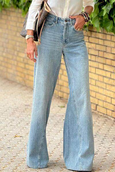 Wide Leg Jeans with Pockets for Stylish Comfort