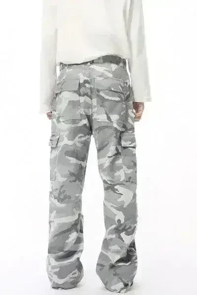 Camouflage Cargo Jeans with Pockets