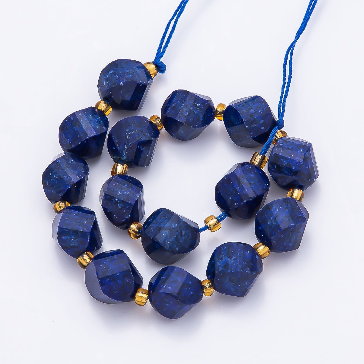9mm Natural Gemstone Round Multifaceted Beads Strand Finding | WA-04760 ~ WA-04770