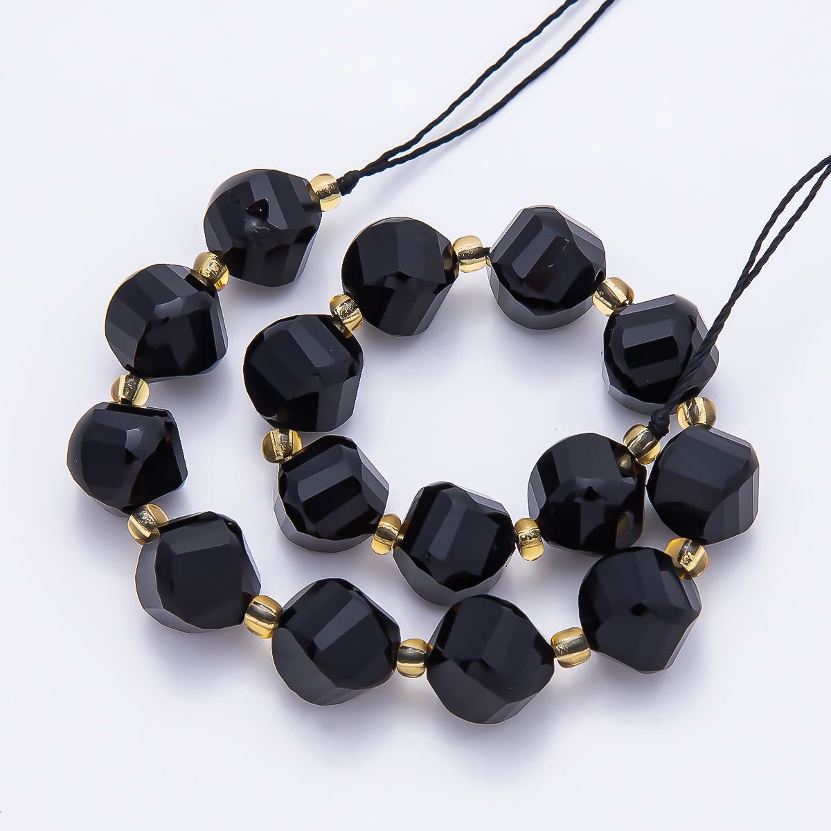 9mm Natural Gemstone Round Multifaceted Beads Strand Finding | WA-04760 ~ WA-04770