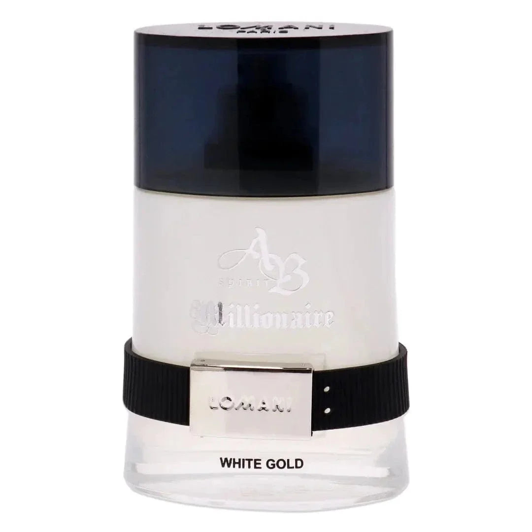 AB Spirit Millionaire White Gold By Lomani For Men 3.3oz EDP Spray
