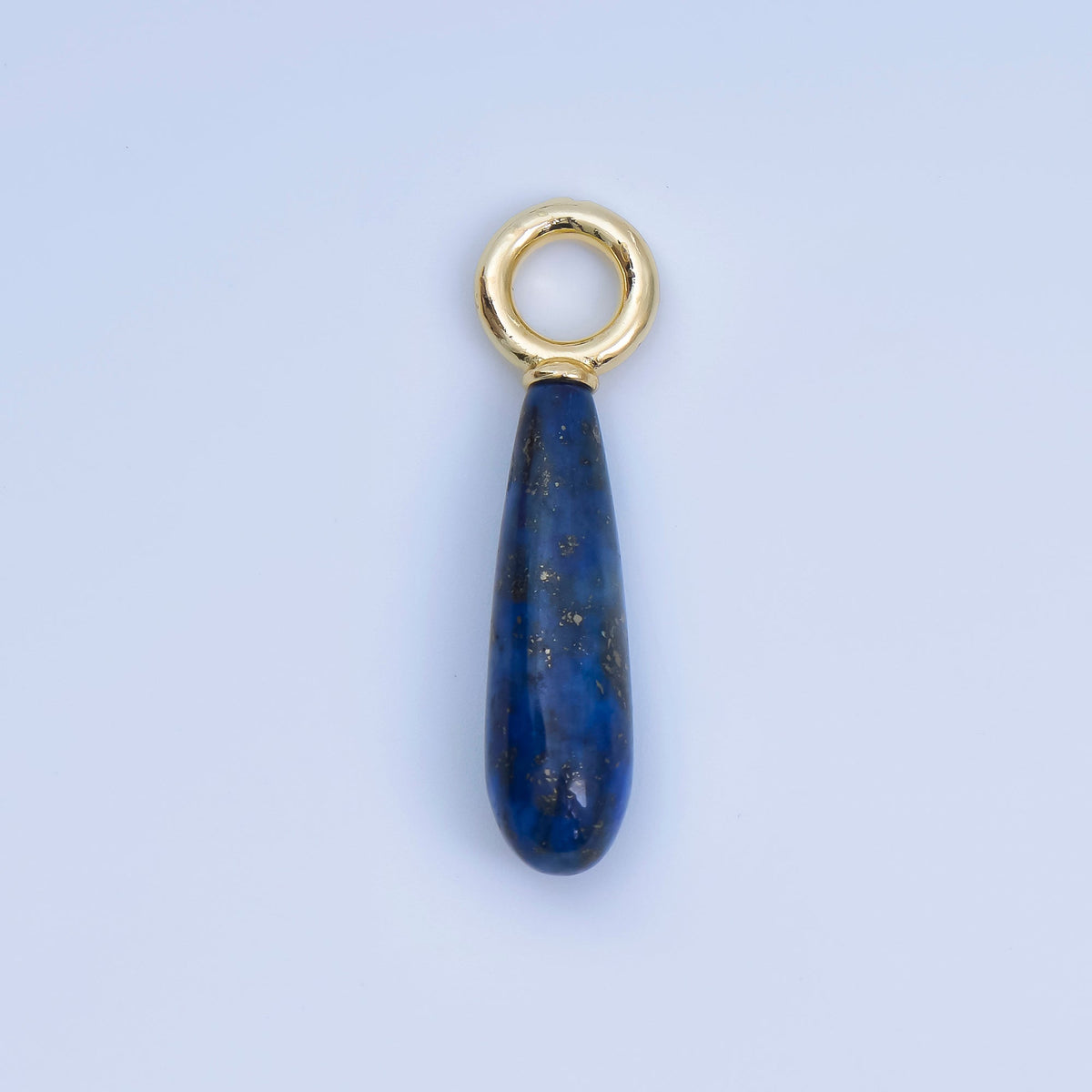18K Gold Filled 33mm Natural Gemstone Teardrop Drop Pendant | AJ420 - AJ425