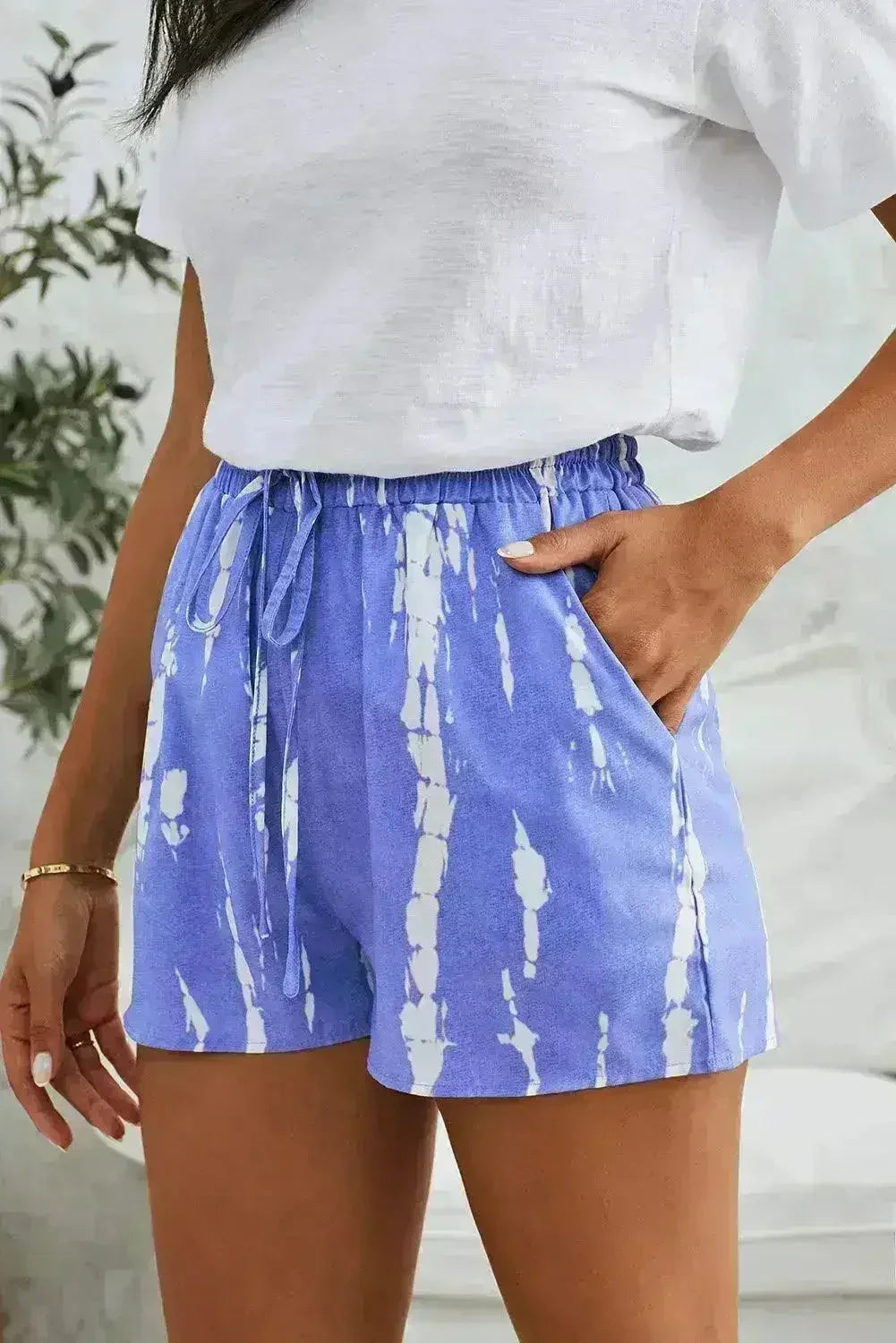 Tie Dye Drawstring Shorts - Boho Chic Summer Style
