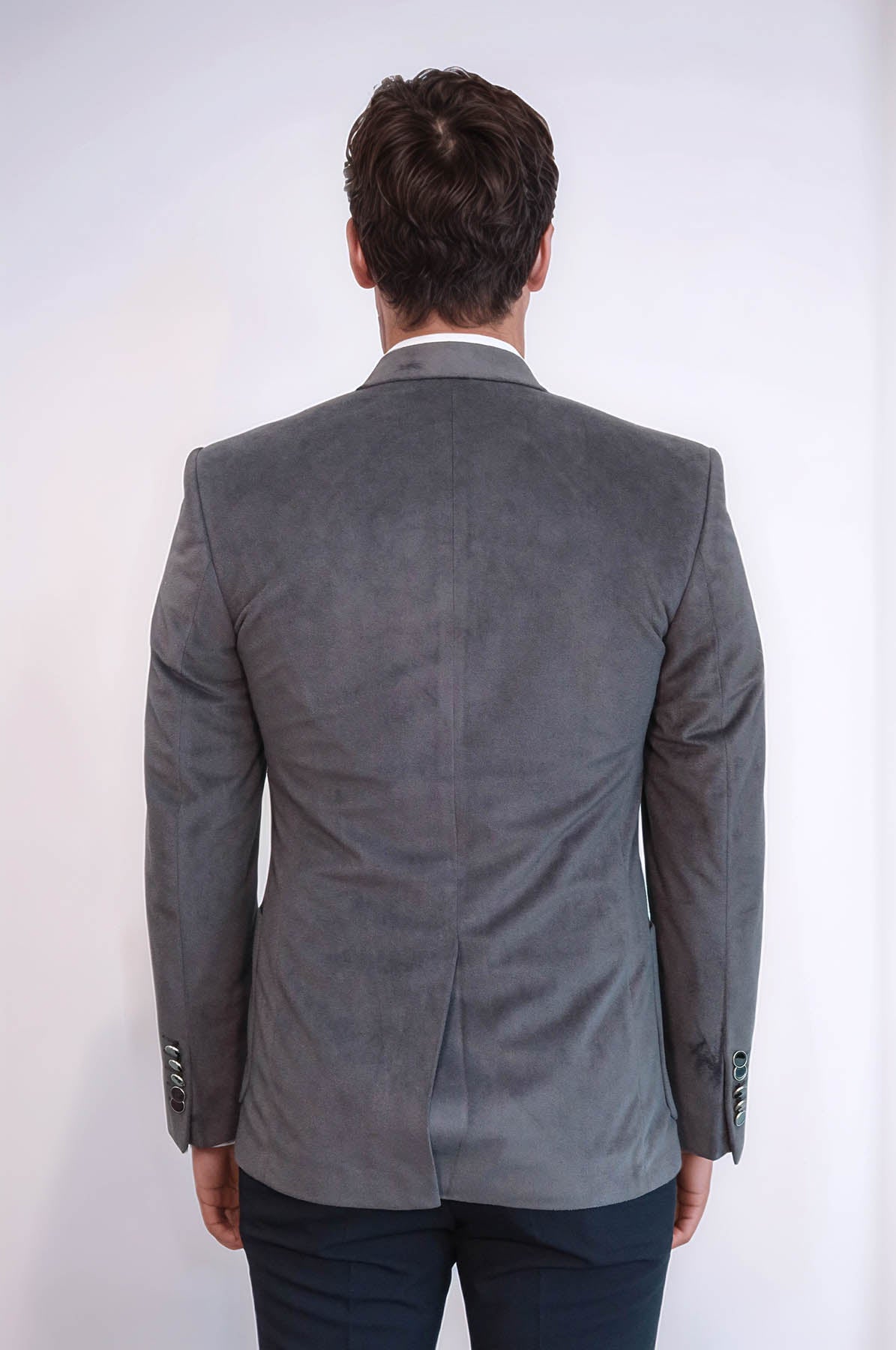 Bag Pocket Rigging Velvet Grey Jacket-Wessi