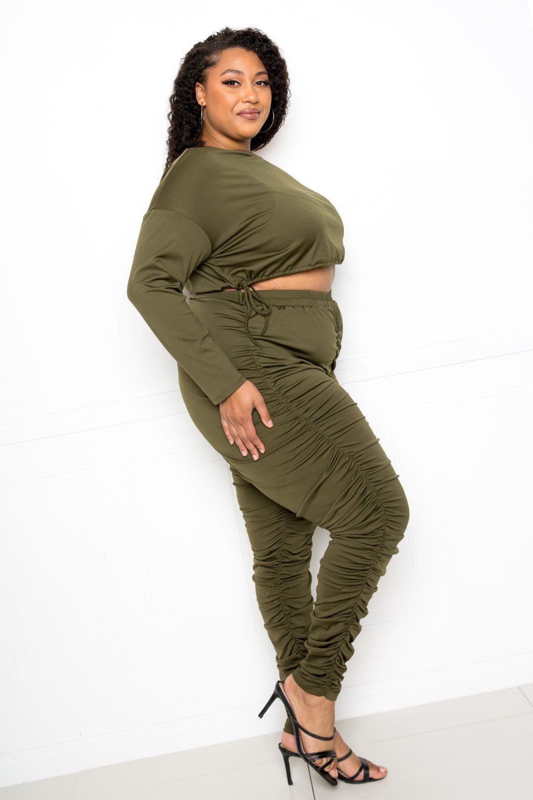 “Constance” Olive Leggings Sets