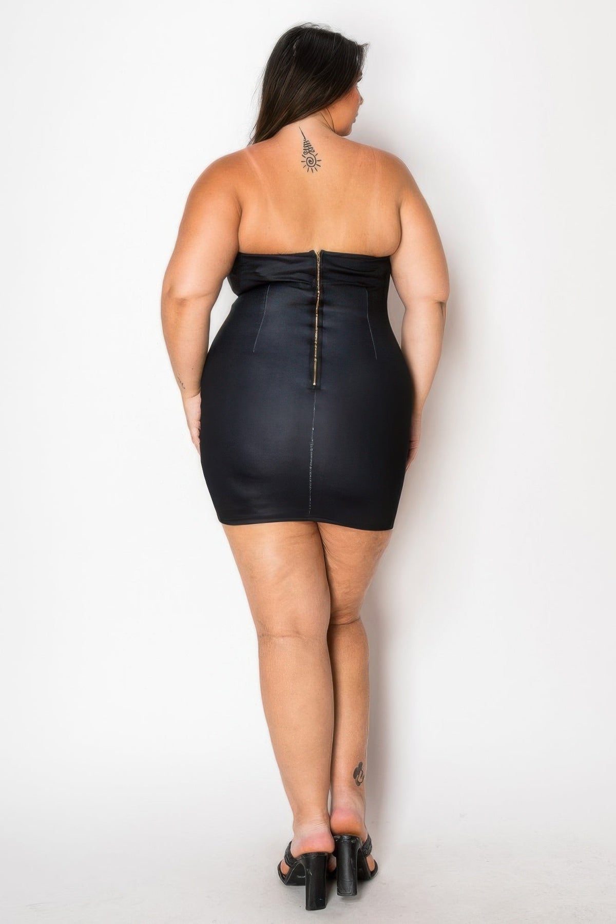 Tube Bodycon Mini Dress With Floral Print Front