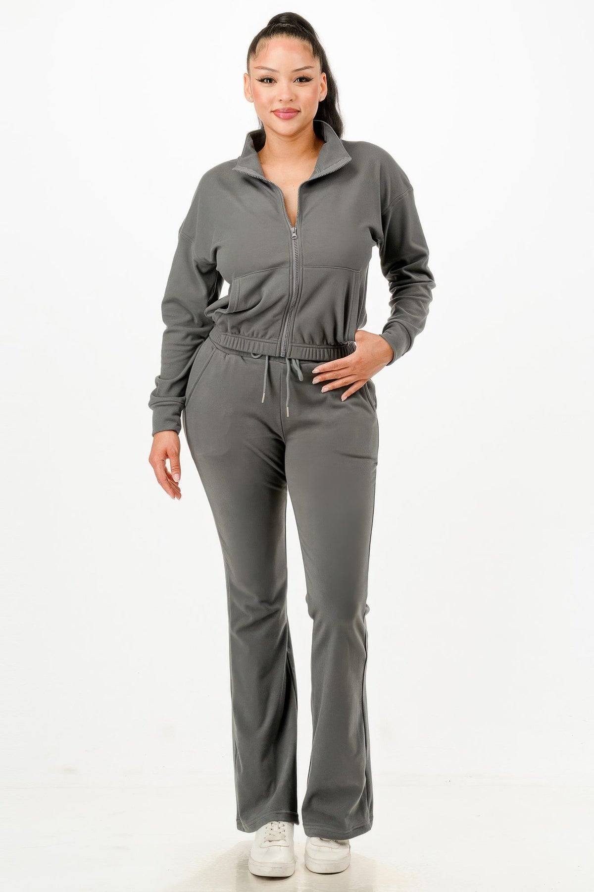 Soft Zipup Track Suit Set