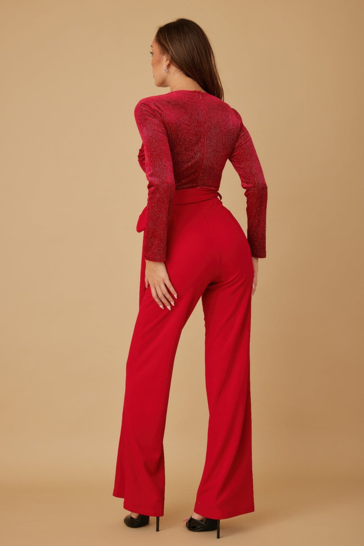 Velvet Top Fashion Jumpsuit