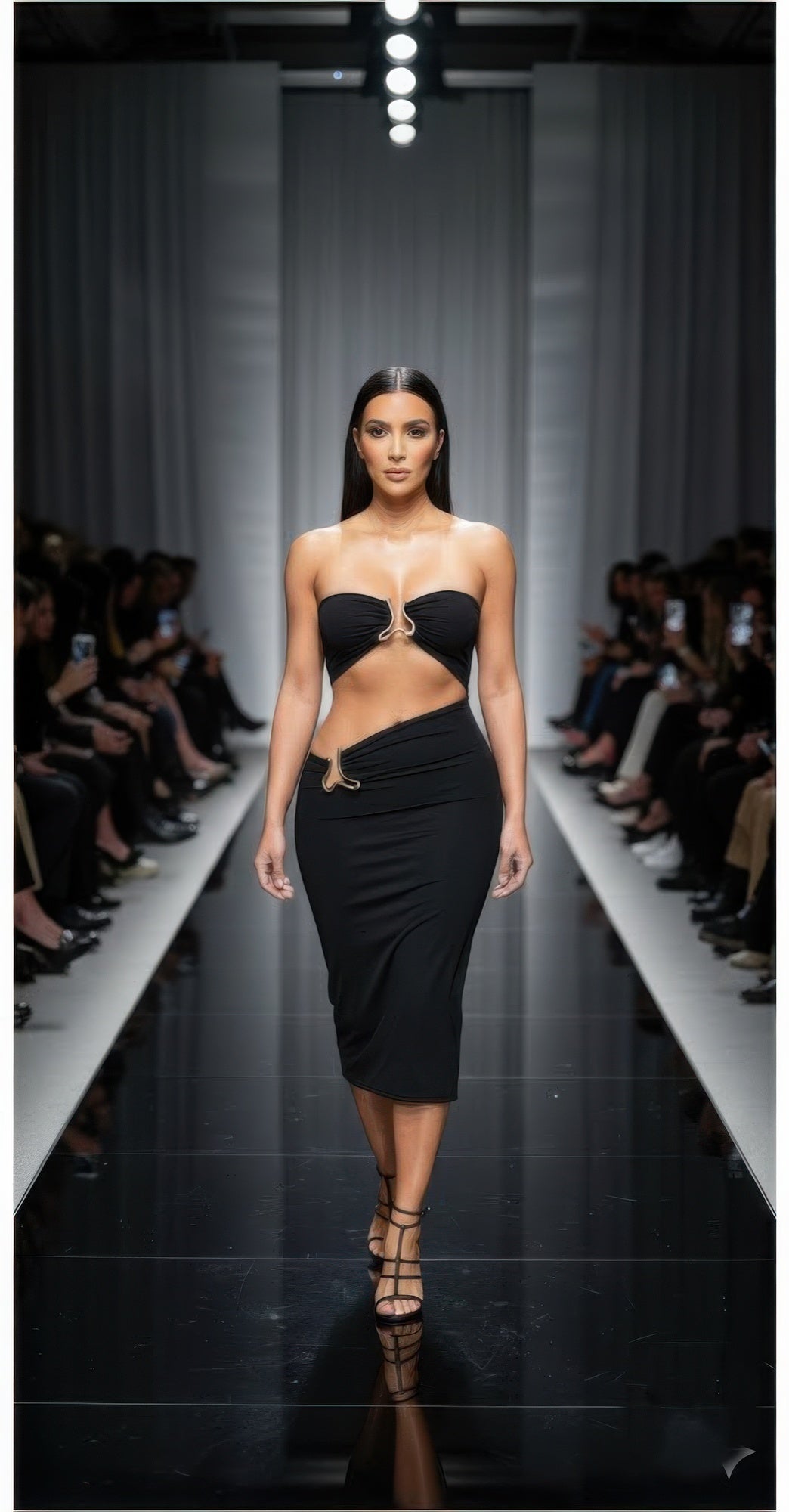 A Sharp Triangular Cutout Midi