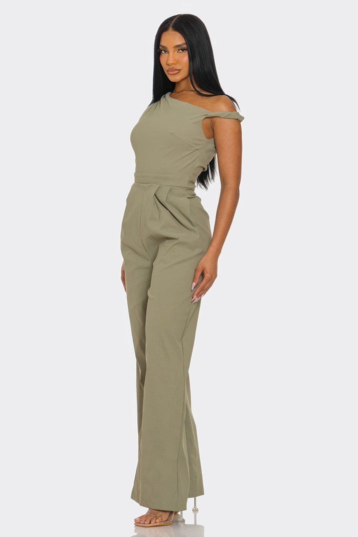 Chic Poise One-shoulder Jumpsuit