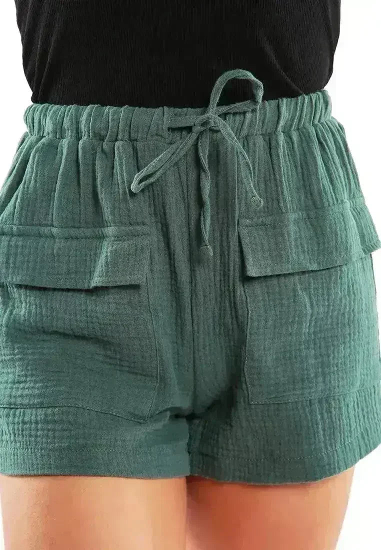 Drawstring Summer Shorts | Lightweight Beach Loungewear - Femstylo