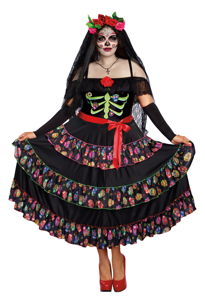 Plus Size Lady of the Dead Costume