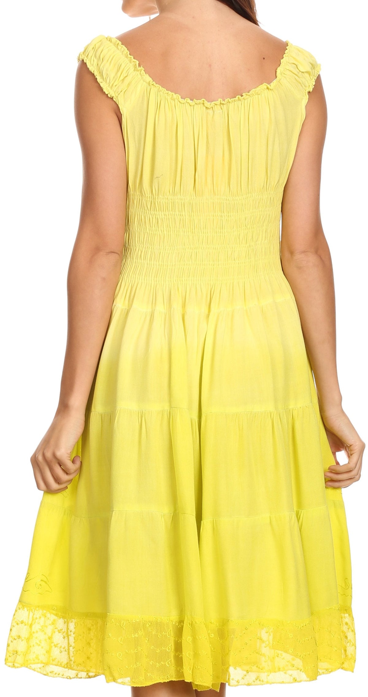 Sakkas Spring Maiden Ombre Peasant Dress