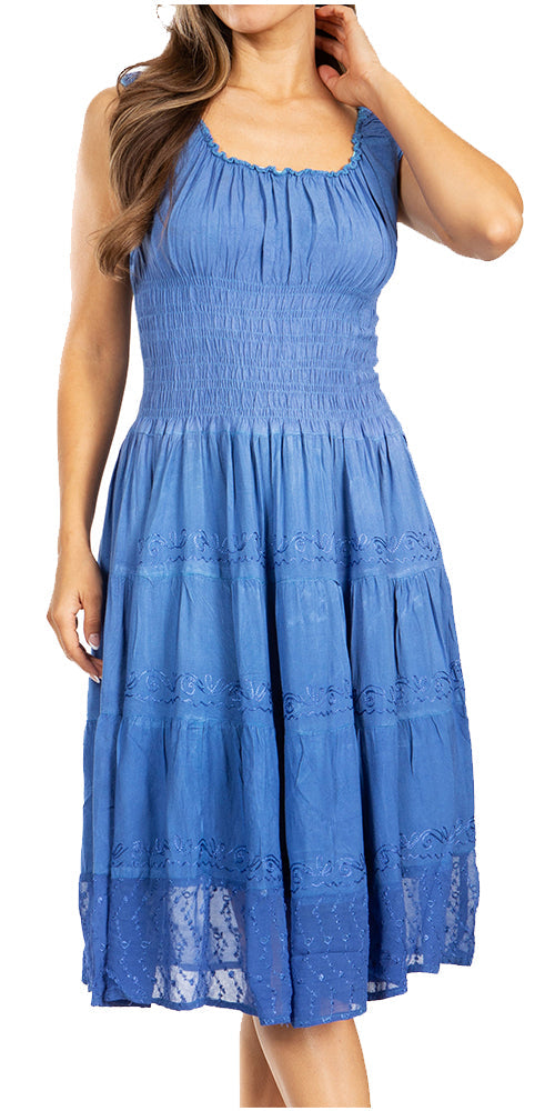 Sakkas Spring Maiden Ombre Peasant Dress