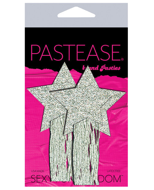 Pastease Tassle Glitter Stars - Silver O/S