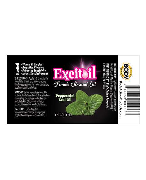 Body Action Peppermint Arousal Oil - .5 oz