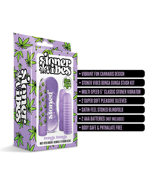 Stoner Vibes Bonga Bunga Stash Kit - Purple
