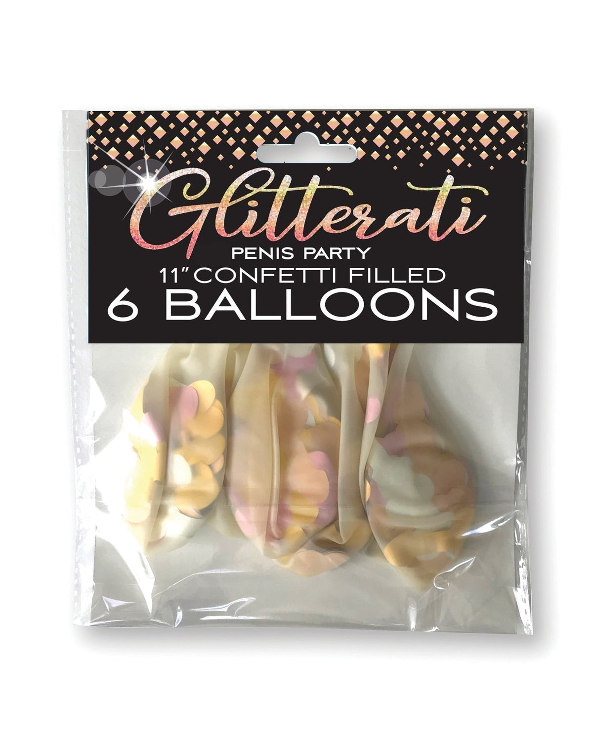 Glitterati Penis Party Balloons - Pack of 6