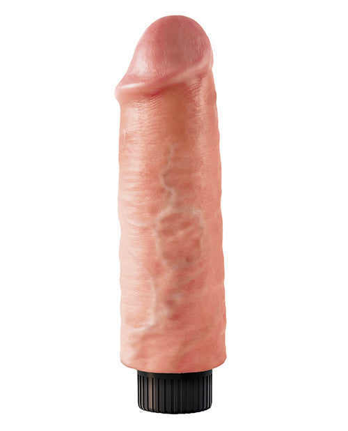 King Cock 6" Big Dildo | Vibrating Dildo | Flesh Suction Cup Dildo | Large Dildo