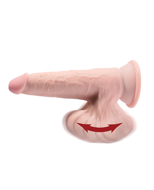 King Cock Plus Suction Cup Dildo | 9" Big Dildo Triple Density with Swinging Balls