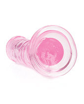Shots RealRock Large Dildo | Crystal Clear 6" Big Dildo | Suction Cup Dildo | Pink Dildo