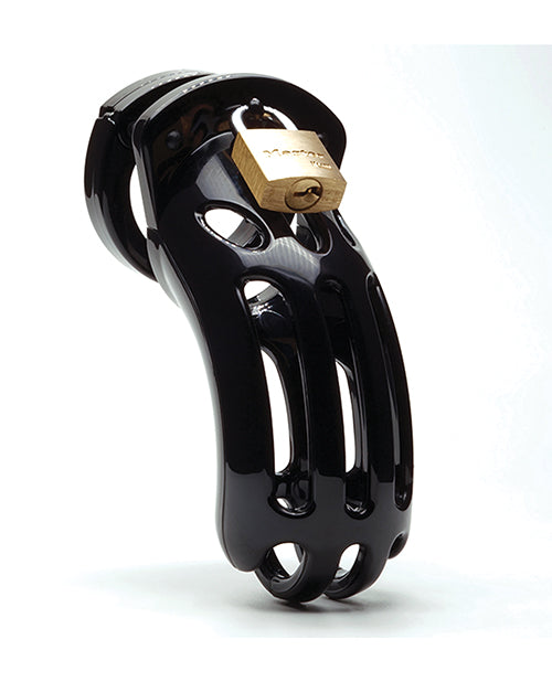Curve 3 3/4" Curved Cock Cage & Lock Set - Black