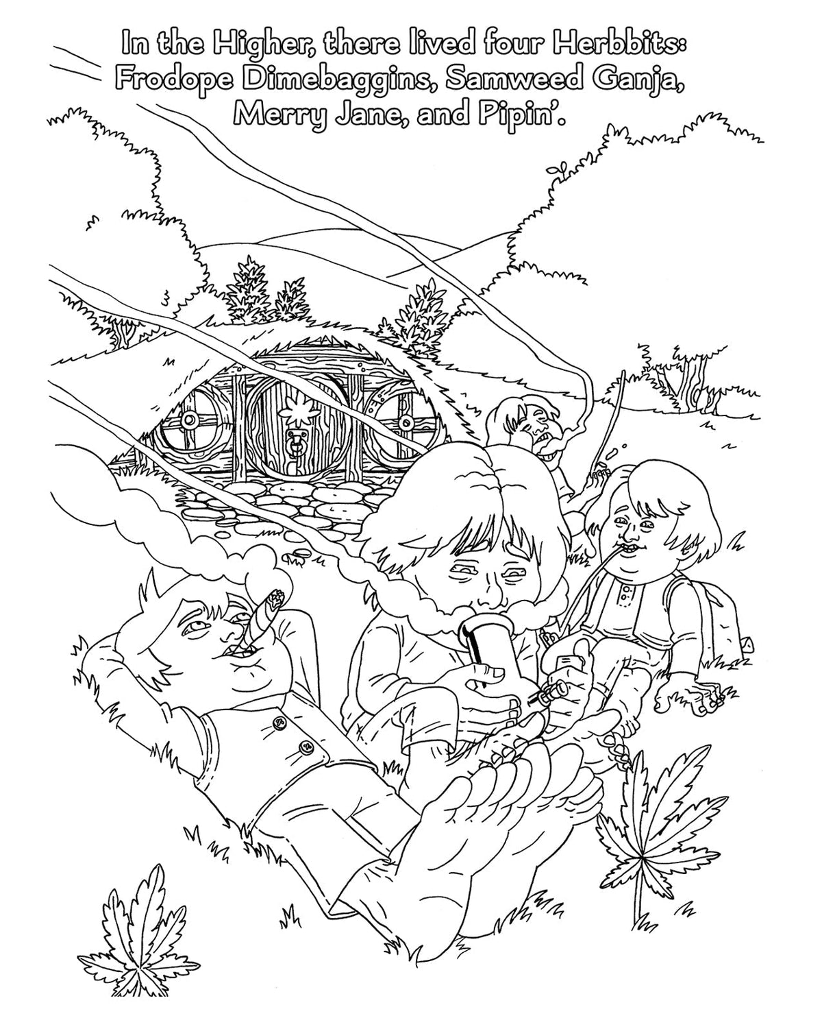 Wood Rocket The Lord of the Smoke Rings Coloring Book