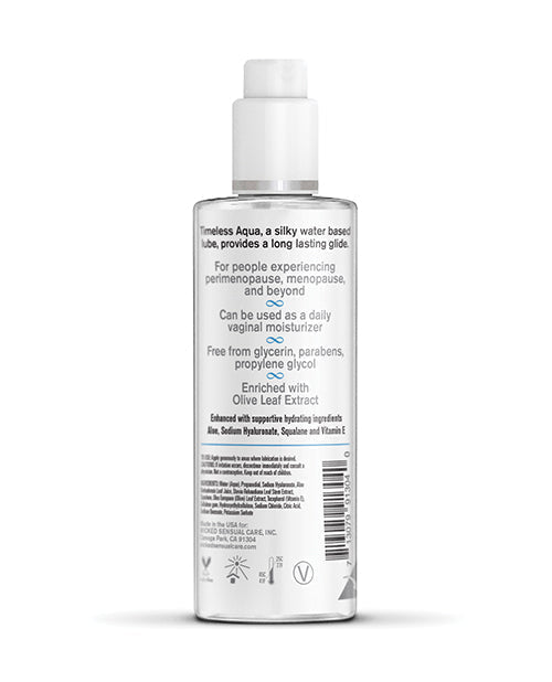 Wicked Sensual Care Simply Timeless Aqua Water Based Lubricant - 4 oz