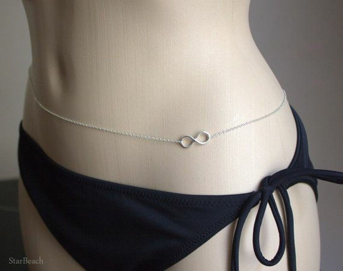 Silver Body Waist Chain- Infinity