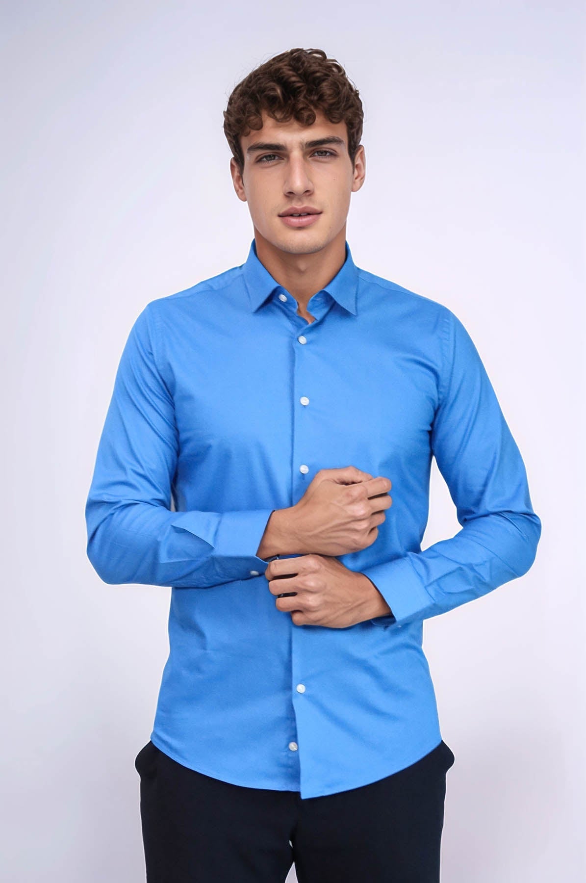 Blue Slim Fit Men&