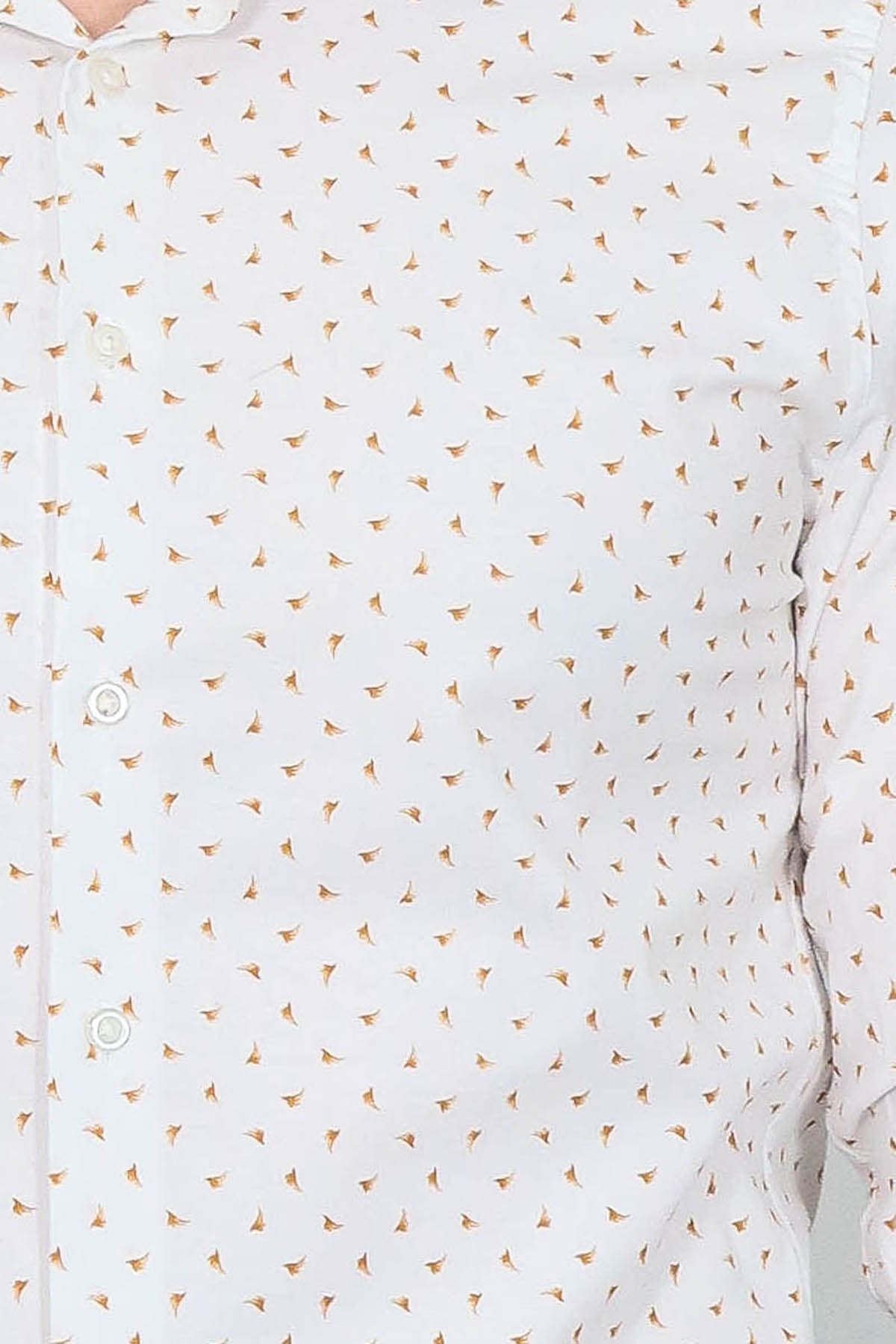 Minimal Golden Print White Men&