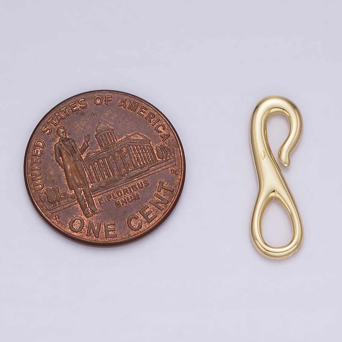 14K Gold Filled 20mm S-Hook Curved Closure Clasps Supply Findings | Z651