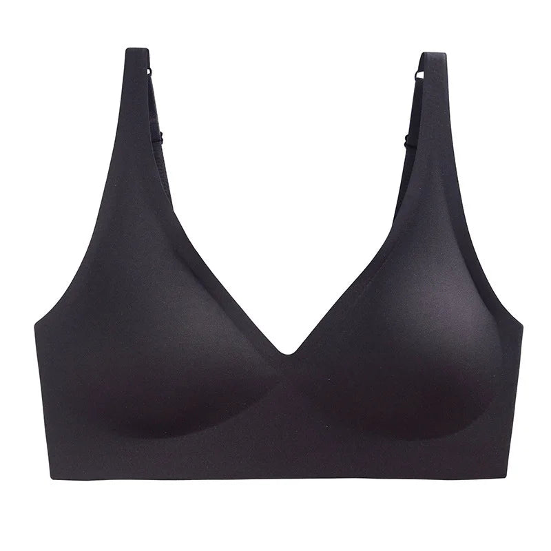 Sexy Seamless Bras For Women Wire Free Push Up Brassiere Deep V-Neck Lingerie U-Back 2-Hook Underwear Intimates S-5XL