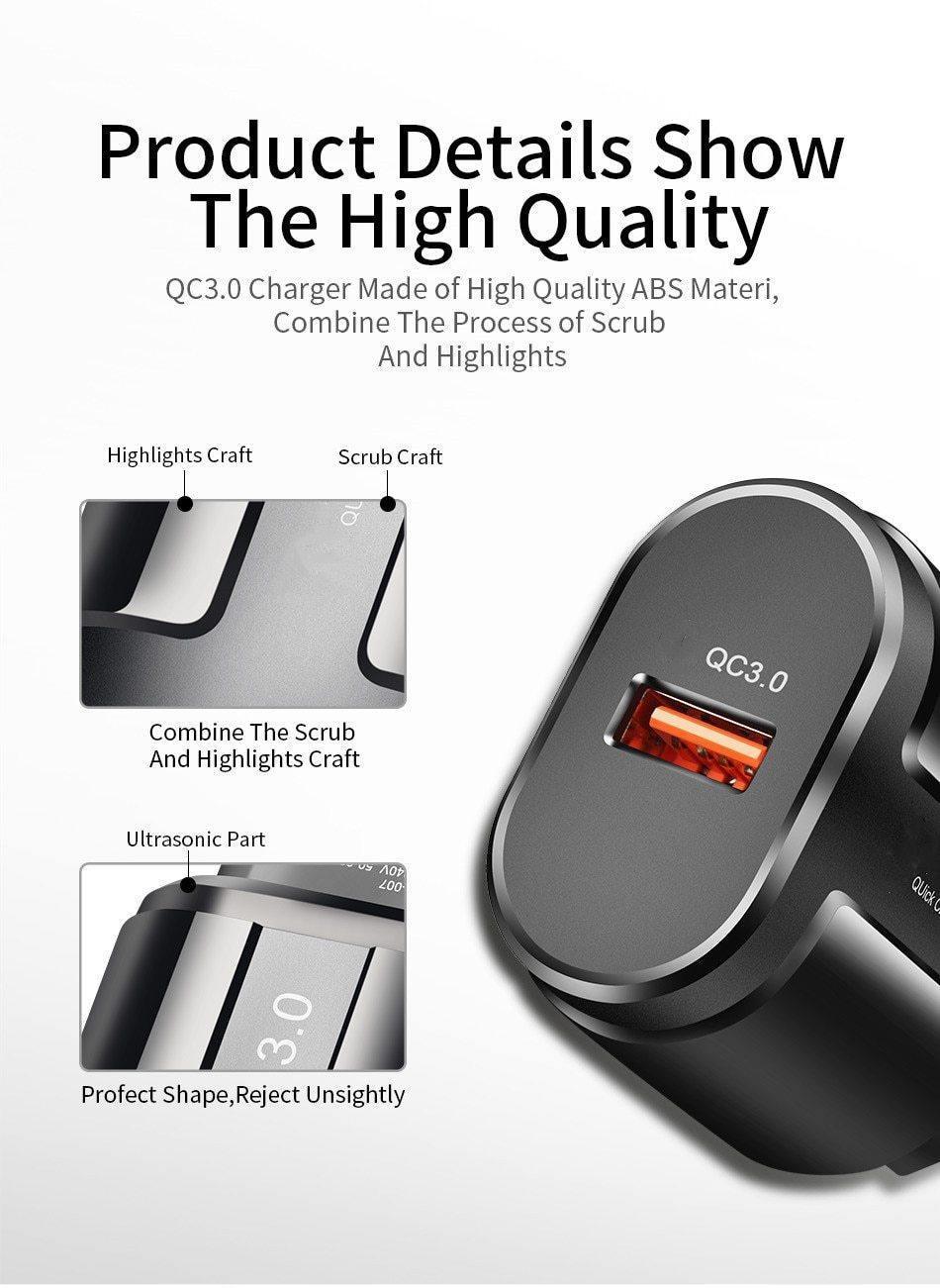 Portable 5V 3A Universal Charger USB Phone Chargers Quick Charge 3.0 Fast Charging