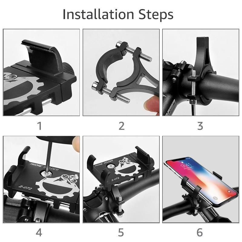 Universal Bicycle Phones Holder Bike Motorcycle Handlebar Clip Stand Mount Unbreakable Cell Phone Support