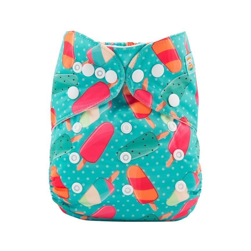 Baby One Size Fits All Reusable Baby Cloth Diaper with Microfiber Insert Diaper For Baby Boys and Baby Girls In Modern New Printed Design