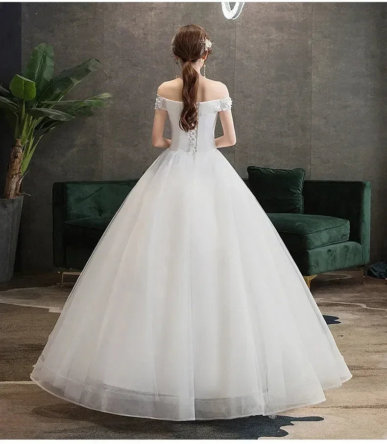 Wedding Dress 2024 New Sexy V-neck Ball Gown Princess Vintage Wedding Dresse Luxury Lace Wedding Gowns Plus Size Customized