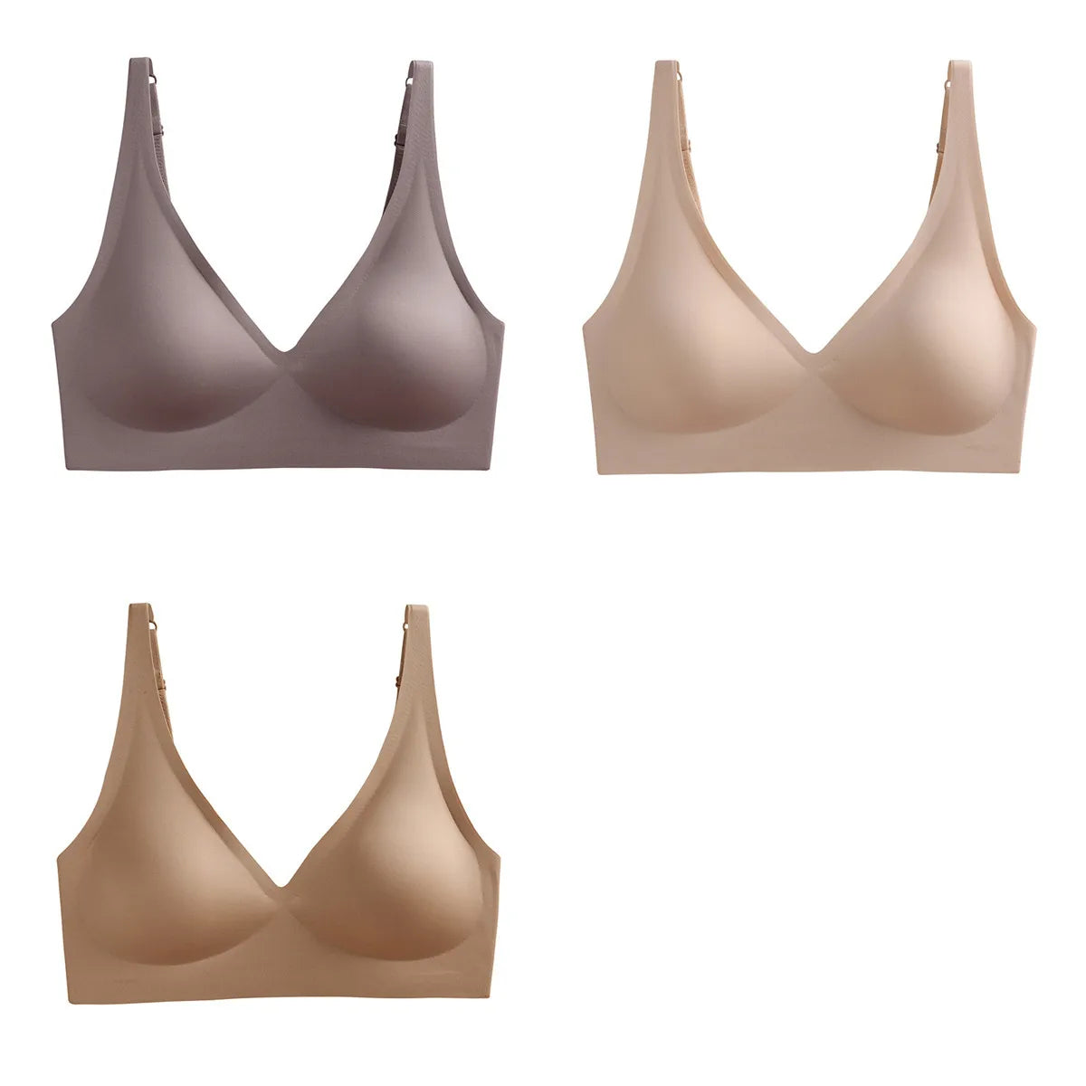 3Pcs/Set Seamless Bras Wire Free Brassiere Women Underwear Female Sexy Lingerie Plunge Underwear & Sleepwears Intimates