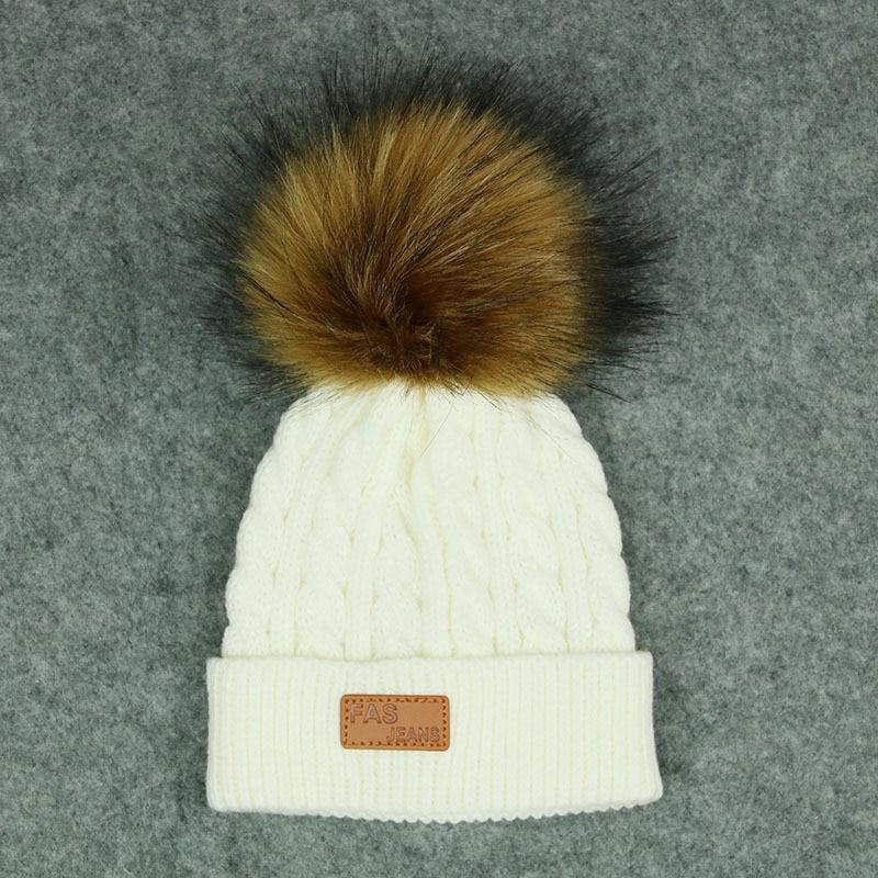 New Fashion Children Winter Caps For Baby Kids Girl Solid Knitted Thick And Modern Caps