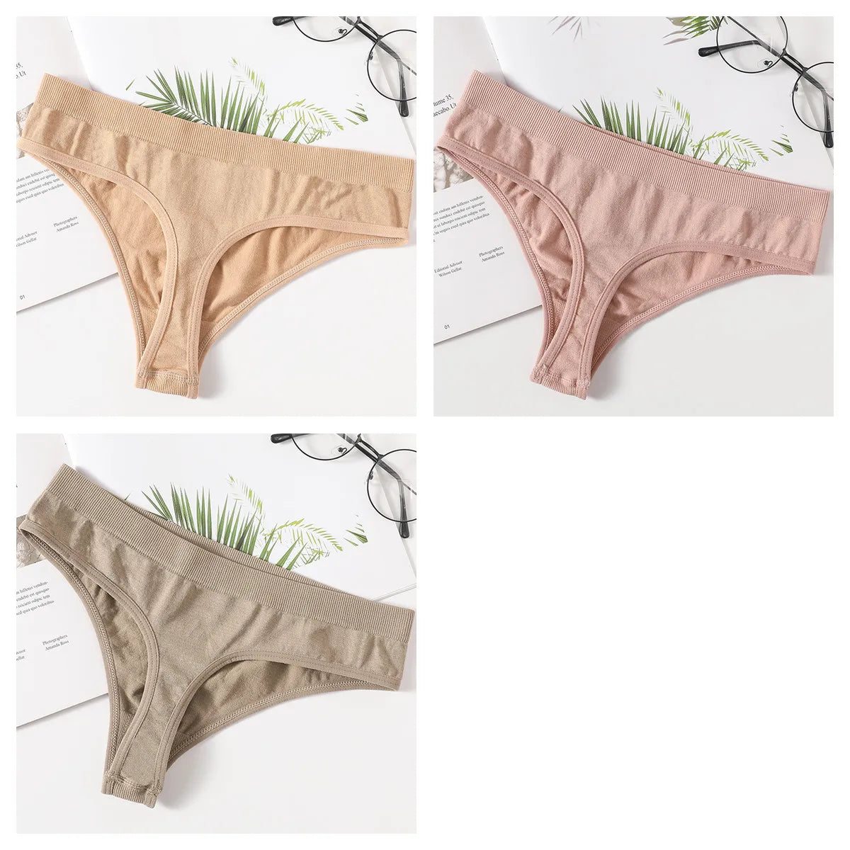 3Pcs/Set Thongs Women&