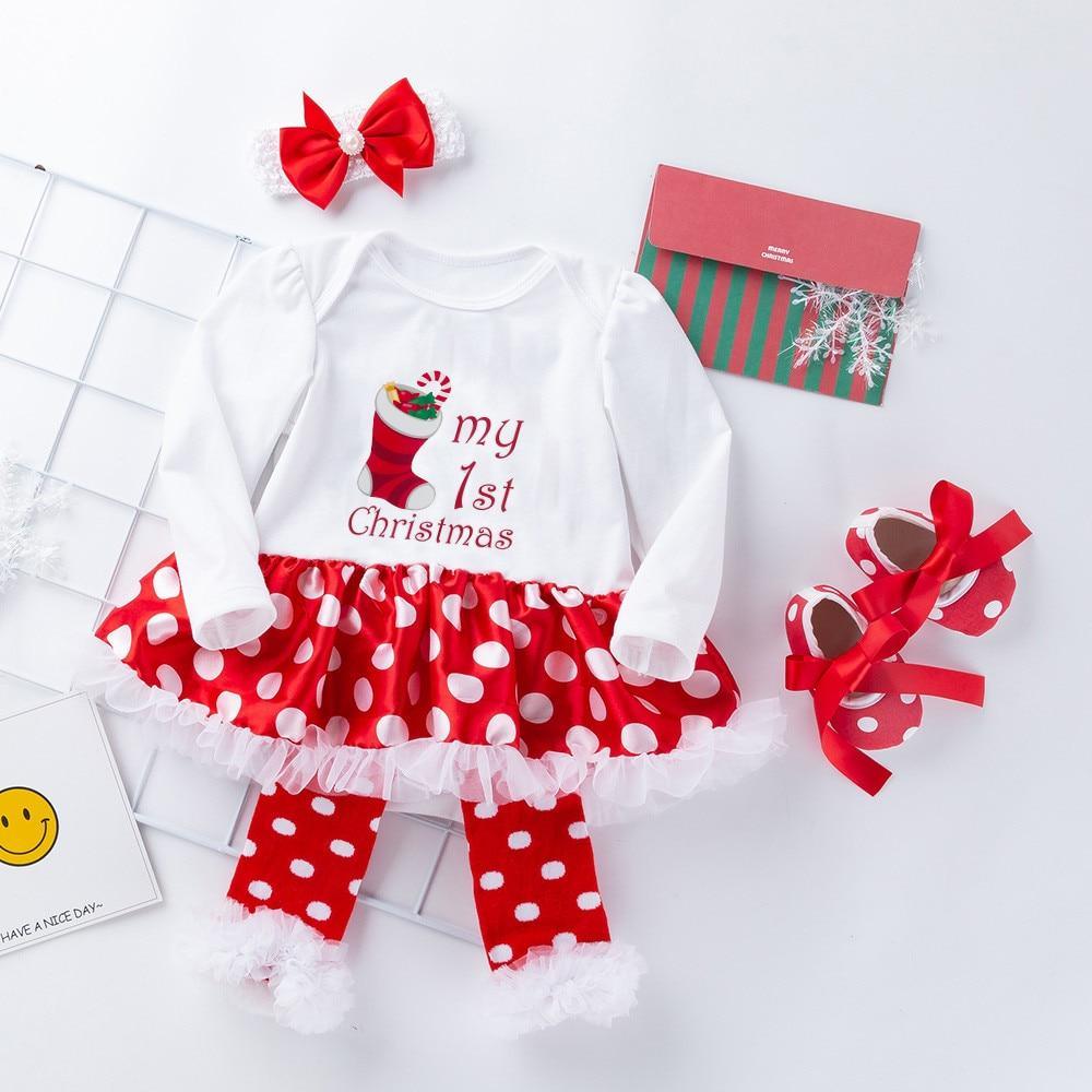 My First Christmas Newborn Baby Girl Tutu Dress Outfits Set Unique Design Excellent Look Perfect Gift