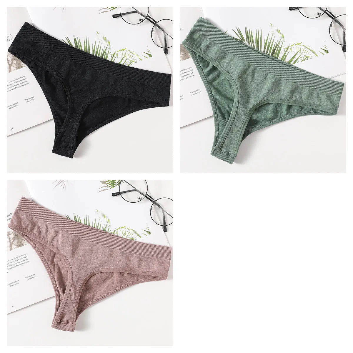 3Pcs/Set Thongs Women&