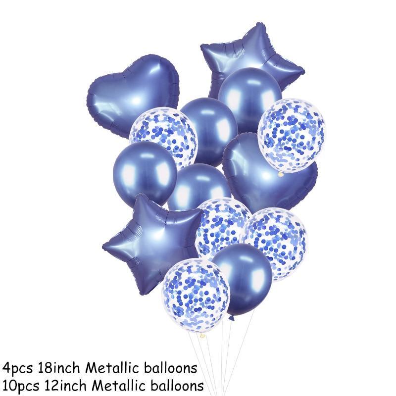14Pcs Multi Confetti Balloons For Happy Birthday Party Balloons In Several Luxury Variant Helium Ballons For Celebrations for Boy Girls and Babies party