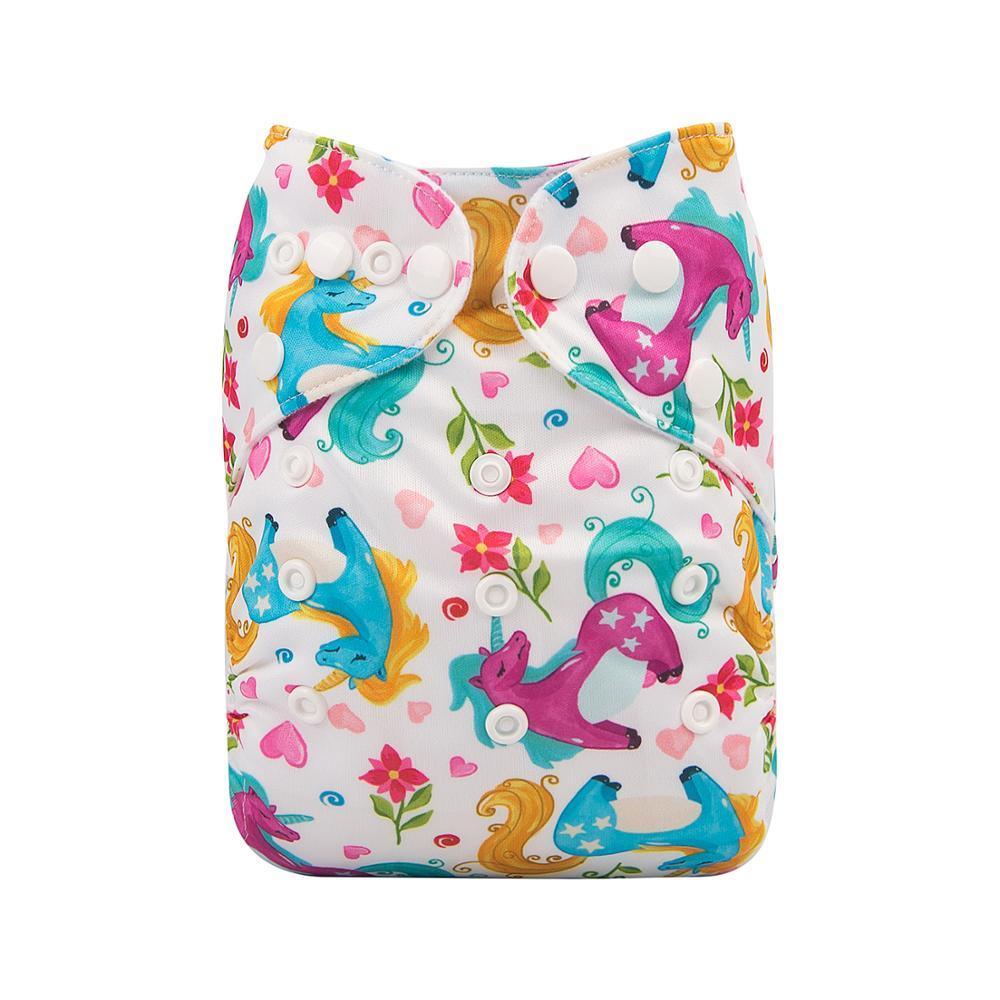 Baby One Size Fits All Reusable Baby Cloth Diaper with Microfiber Insert Diaper For Baby Boys and Baby Girls In Modern New Printed Design