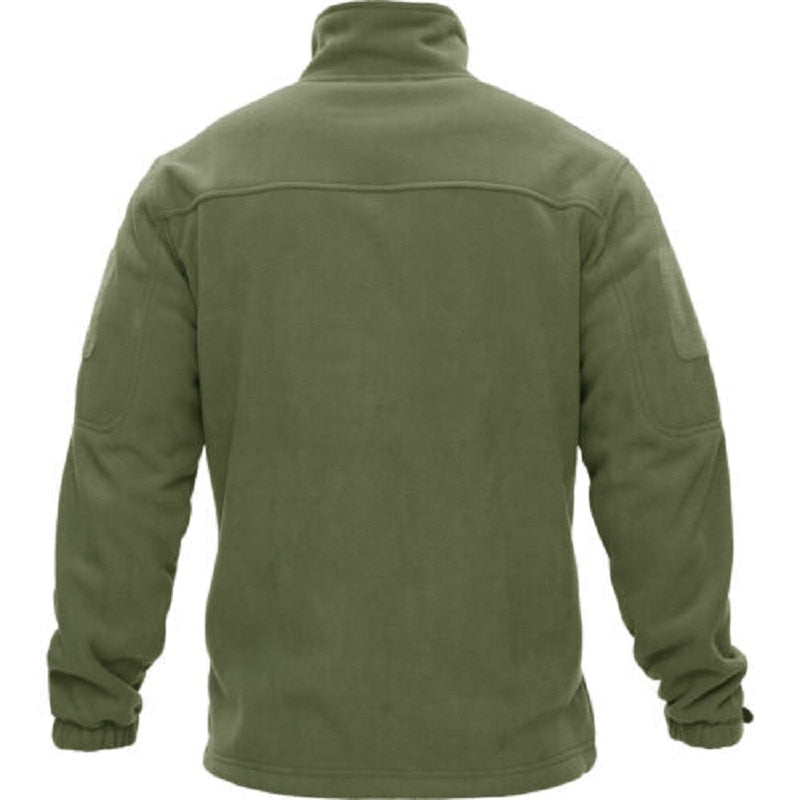 Full Zip Up Tactical Army Fleece Jacket Military Thermal Warm Outwear Windbreaker