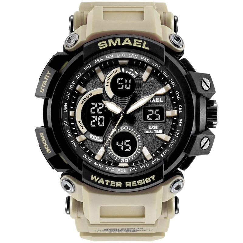 Army Green Modern Sport Waterproof 50M Men Watches With LED Digital Display In Military Armi Relogio Masculino Style