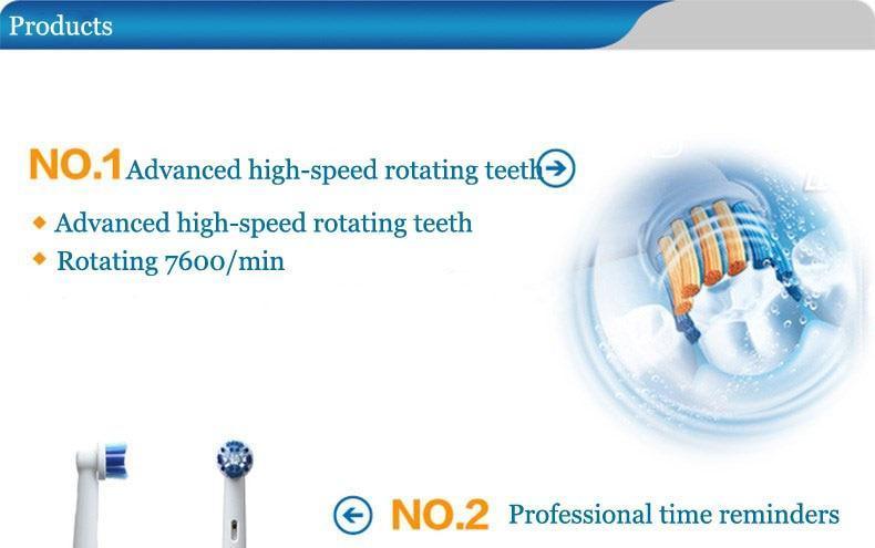 Sonic Electric Toothbrush Rotating Electronic Oral Hygiene Dental Teeth Brush Head Remove Plaque Teethbrush For Woman and Men